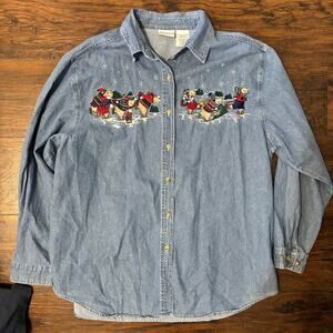 XL Vintage Christmas blouse